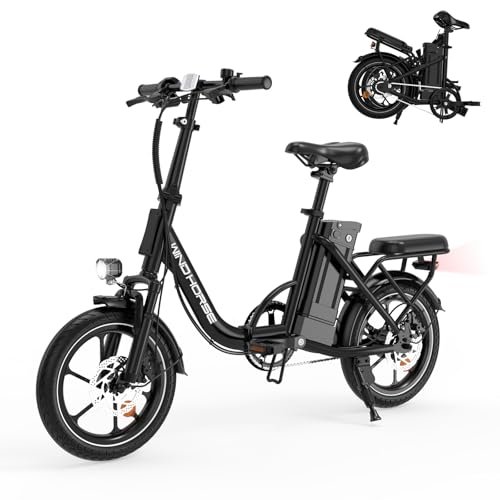 Version 1.0.0 16" Folding Electric Bike Adults, Peak 630W Adult Electric Bicycles, Up to 25 MPH and 35 Miles Foldable Ebikes, Electric Bike for Teens with 36V 8Ah Removable Battery, Dual Disk Brake - Image 1