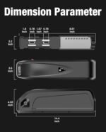 Ebike Battery 48V 20Ah for Electric Bike/Bicycle Power Supply Hailong Li-ion Battery Pack with Fix Plate, Safe Lock, 3A Charger, XT60 Connector and LED Indicator for 100-1200W Motor - Image 4