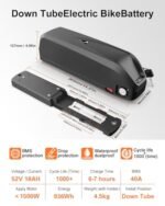 UZI E-Bike 52V 18Ah Li-ion Battery Pack for 200W 250W 300W 350W 500W 750W 950W 1100W 1500W Adult Electric Bicycles Motors(W/Charger&USB Port &BMS&Voltage Equalization Chip) - Image 2