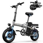 SOHAMO A1/2 Mini Electric Bike for Adults, Peak 600W Foldable E-Bike 22mph 25-40 Miles Electric Bicycle Lightweight 14" Folding Electric Bike 10/12/15/16AH Battery for Teens Commuting