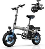 SOHAMO A1/2 Mini Electric Bike for Adults, Peak 600W Foldable E-Bike 22mph 25-40 Miles Electric Bicycle Lightweight 14" Folding Electric Bike 10/12/15/16AH Battery for Teens Commuting
