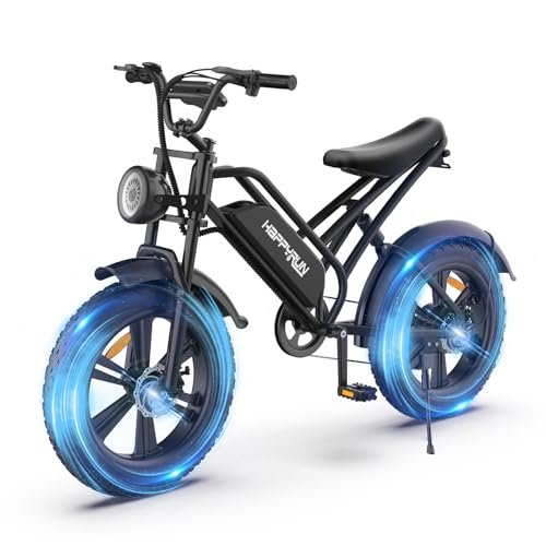 Version 1.0.0 Electric Bike for Adults HAPPYRUN 20" Fat tire with 1500W Motor Ebike 48V 18AH Removable Battery 30MPH & 68 Miles Long Range Snow Beach Mountain Electric Bicycle Throttle & Pedal Assist - Image 1