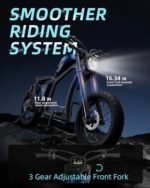 BG-X Electric Bike for Adults 1500W Brushless Motor with 48V/31.5Ah Battery, 34+ MPH Up to 40 Miles Range 20" *5" Fat TireFront/Rear Turn Signal, Dual Suspension - Image 6