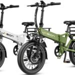 Jasion EB7 2.0 Electric Bike for Adults, 850W Motor 28MPH Max Speed Folding Ebike, 48V 10AH Removable Battery, 20" Fat Tire with Dual Suspension, 7-Speed Electric Bicycles, with 2 Rear Basket