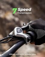 isinwheel M10 Plus Electric Bike for Adults 1500W 28mph Dual Crown Fork Mountain Ebike 48V 13Ah Removable Battery 75 Miles Range, 7 Speed Shift, 26 x 4.0 Fat Tire Adults Electric Bicycles - Image 6