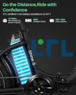 Folding Electric Bike for Adults with 500W Motor (Peak 720W),20" 4.0 Fat Tire Ebike,48V 13Ah Removable Battery UL 2849 Certified, Adults Electric Bicycles E-Bike,7-Speed and Front Suspension - Image 2