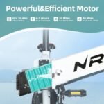 NR-7 20" Folding Electric Bike for Adults | Lightweight Foldable Electric Bicycle - Weighs Only 45lbs | 500W Brushless Motor | 40+ Mile Range | 21mph Speed - Class 2 Fat TIre Ebike - Image 3
