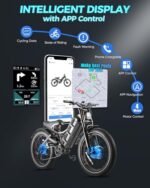 Romeo Pro Ⅱ 3000W Electric Bike for Adults, 52V 60AH Long Range Electric Bike 120+Miles, 46MPH Dual Motor Ebike, 26 * 4.0 Fat Tire Electric Mountain Bike Full Suspension, UL2849 Certified - Image 6