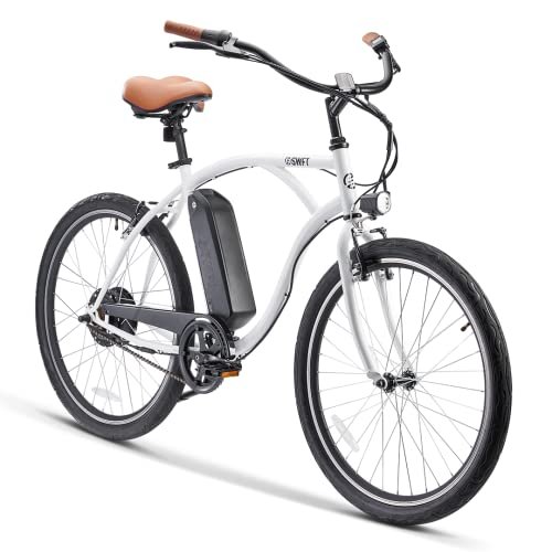 Version 1.0.0 RIDE SWFT SWFT Fleet Cruiser Electric Bike for Adults - 500W Motor 46.8V 10AH Removable Battery - 20MPH 37 Mile Range Ebike - 20” Steel Frame E-Bike Bicycle w/LCD Control Display & Pedal Assist - Image 1