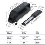 Ebike Battery 36V, 20Ah /15Ah/ 10Ah, Lithium Battery for 200-2000W Motor, Electric Bicycle Lithium-Ion Battery, Led Indicator Light, Safe Lock, with Charger 5 Pin (36V-20AH) - Image 5