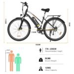 EVERCROSS EK28 28" Electric Bike for Adults, 500W Electric Mountain Bike with 36V 12AH Battery, 60 Miles Range & 20 MPH Ebike, 7 Speeds Electric Bicycle and Removable Li-ion Battery - Image 6