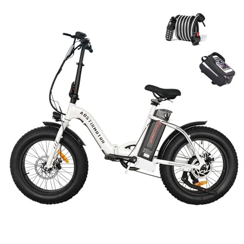 Version 1.0.0 aostirmotor 500W 25MPH Folding Electric Bike 20 x 4 inch Fat Tire E Bikes for Adults Electric Foldable Ebike,Electric Mountain Bike Snow Beach Bicycle with Shimano 7 Speed - Image 1