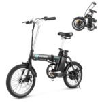 ANCHEER Folding Electric Bicycles, 16-inch Electric Bike with 8Ah Removable Battery, 15-30 Miles Range Power-Assist City Ebikes for Adults