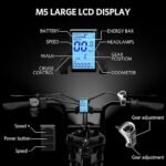 V8 Electric Bike for Adults, Electric Mountain Bike with 750W Brushless Motor, 48V 15Ah Removable Larger Battery Up to 31MPH 20'' Fat Tire E Bike Shi-Mano 7-Speed - Image 3