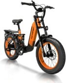 Electric Mountain Bike Electric Motorcycle-Sytle Bicycle for Adults Faster Charge 750W 48V 14AH Removable Battery 26MPH 20'' Mountain Ebike, 7 Speed Full Suspension Fork
