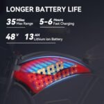 LET IT GO B10 Electric Bike for Adults, 20" Electric Mountain Bike, Off Road All Terrains E Bike, Electirc Bicyle 1000W 48V 13AH, 37 MPH & 35Miles - Image 3