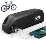 Ebike Battery 36V 48V 52V 13Ah 15Ah 17.5Ah 20Ah Electric Bike Lithium Ion Batteries Pack with Charger & USB Port Fit for 1700W 1500W 1000W 750W 500W Fat Tire Mountain Snow Bike Motor