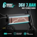 TST Foldable Electric Bike for Adults, Small Electric Bicycle 500W Peak Motor, Commuter Ebike 18MPH, Max 18 Miles Range, 14" Pneumatic Tires Portable Electric Bike with Smart LED Screen - Image 4