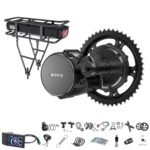 BAFANG 750W Mid Drive Kit with Rear Rack Battery 48V17.5Ah, BBS02 48V 750W Ebike Conversion Motor Kits with 500C Display&42T Chainring Electric Bike Conversion Kit-Fit BB68-73mm Bike