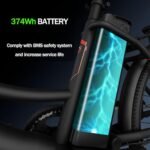 Totem Electric Bike for Adults - 750W Peak Motor Ebike with 374Wh Anti-Theft Li-ion Battery, 26" Electric Commuter Bike 20MPH, 7-Speed and Mechanical Locking Suspension Fork - Image 3