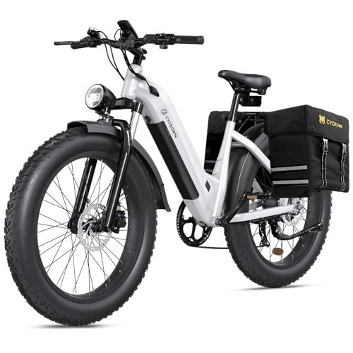 Version 1.0.0 CycVerve Electric Bike for Adults,1400W Peak Motor City Cruiser Ebike,48V Removable Battery,28MPH 75Miles Step-Thru Electric Bicycle,26" x 4.0 Fat Tire Full Shock Absorber Commuter E Bike - Image 1