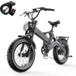 Foldable Electric Bike for Adults, 1500W Peak Motor Ebike with Removable 48V 25AH Battery, 20"x4.0" Fat Tires 35MPH Dirt Bike, 100Miles Adventurous Electric Mountain Bicycle for Snow Beach All-Terrain