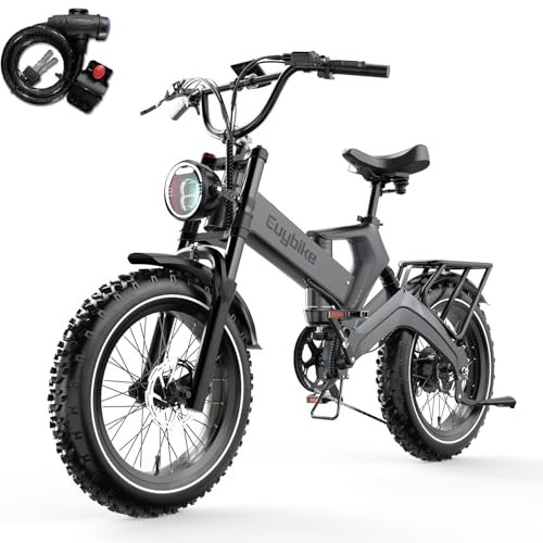 Version 1.0.0 Foldable Electric Bike for Adults, 1500W Peak Motor Ebike with Removable 48V 25AH Battery, 20"x4.0" Fat Tires 35MPH Dirt Bike, 100Miles Adventurous Electric Mountain Bicycle for Snow Beach All-Terrain - Image 1