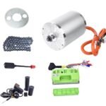 72V 3000W Brushless Motor Kit Max 6700RPM Temperature Sensing Electric DC 72V Motor with 80A Sine Wave Controller for Go Kart Electric Scooter Conversion Kit