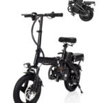 Electric Bike for Adults, Ebike,14" Folding Electric Bike 350W 36V 12Ah Built-in Battery 20MPH,20+Miles,3 Riding Modes, Commuting