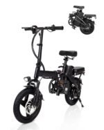 Electric Bike for Adults, Ebike,14" Folding Electric Bike 350W 36V 12Ah Built-in Battery 20MPH,20+Miles,3 Riding Modes, Commuting