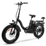 Titan 32Ah Battery 100 Miles Long Range 750W Folding Electric Bike for Adults Cruise Control Dual Shock Absorber 7-Speed Color Display Commuter Bike with 2 Seat Class 2 Electronic Horn