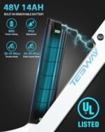 Electric Bike for Adults 1000W Peak 150N.M Mid-Drive with Torque Sensor, 27.5" Dual Suspension Ebikes for Adults, 672Wh Removable Battery up to 50 Miles, 7-Speed Step-Thru City Ebike - Image 4