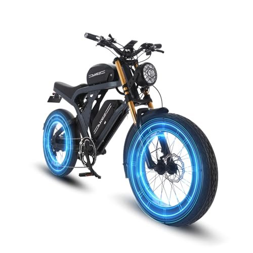 Version 1.0.0 1500W Electric Bike for Adults, 48V 41Ah Dual Battery Moped Style Ebike, 20 * 4.0" Fat Tire & 31 MPH Max Speed, 7 Speed Gearing 75 Miles All-Terrain E Bike for Mountains, Snow, Sand, Road - Image 1