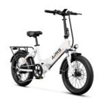 A2 Folding Electric Bike, 20'' Fat Tire Electric Bike with 750W Motor, 48V Removable Battery, 28MPH Max Speed, 45 Mile Range, Step-Through Frame and 7-Speed