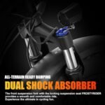 20" Folding Electric Bike,Peak 1200W Fat Tire Ebike 7 Speed Gear with Removable 48V15AH Lithium Battery and Multi-Function Display (Black) - Image 2