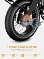 Electric Bike for Adults 1200/1400W Peak, 28/30MPH 60 Miles, 720WH Battery 20'' x 4.0 Fat Tire Folding Ebikes for Adults, with APP/Anti-Theft Alarm/NFC/BAFANG Motor/Hydraulic Brakes & UL 2849 - Image 2