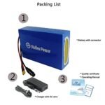 Electric Bike Battery 48V 52V 15AH 20AH Waterproof Lithium Ion Battery Electric Bike Battery fit for 1000W 750W 500W Bike Motor, with Charger, BMS Protection Plate (48V 20AH) - Image 4