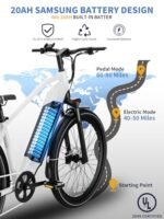 Electric Bike for Adults 1300W Peak, 48V 20AH/35AH/45AH Battery, 28MPH 80-180Miles Range 27.5'' Step-Thru/Step-Over Ebikes for Adults with Torque Sensor,Hydraulic Brake,Anti-Theft, APP & UL - Image 4