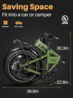 Cityfun Folding Electric Bike Adults,500W Motor (Peak 720W) Ebike with 20" x 4.0" Fat Tire,48V 10.4Ah Removable Battery Hidden,Electric Mountain Bike,UL 2849 Certified,Commuting E-Bike,7-Speed - Image 6