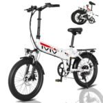 Vivi Electric Bike, 20" Peak 500W Folding Electric Bike, 21.7MPH Adult Electric Bicycles with Removable 48V 374.4Wh Battery, Up to 50Miles Range, Cruise Control, Shock Absorber, UL 2849 Certification