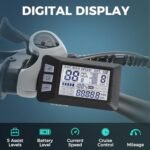 ANCHEER 500W 26" Electric Bike for Adults, [Peak 750W], 48V 10.4Ah Battery, Up to 55 Miles, 3H Fast Charge, Electric Mountain Bike, 2.1" eMTB Tire, 21 Speed, 22MPH Adults Electric Bicycle - Image 7