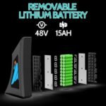 aostirmotor 500W(Peak 650W) Electric Bike,Max Range 25Miles(Pedal-Assist)&Max Speed 28Mph, 20" EBike with Removable Battery, Dual Suspension, Commuter Electric Bicycle for Adults - Image 3