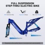 FREESKY 1200 W Motor 48 V 20 Ah Battery with Samsung Cells Full Suspension,32 MPH Up to 90 Miles Step-Thru Folding Electric Bike for Adults, 20'' Fat Tire Dual Hydraulic Brakes Electric Bicycle - Image 6