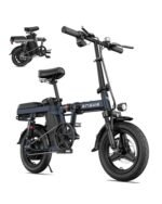ENGWE T14 600W(Peak) Folding Electric Bike for Adults Teens - 48V10A Battery 14inch Fat Tires E-Bike Full Suspension 19.2MPH 25Miles Range, Compact Commuter Cruiser Ebike