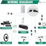 Voilamart Electric Bicycle Wheel Kit 26" Hub Motor Wheel 48V 1000W E-Bike Conversion Kit Cycling Hub Motor with Intelligent Controller and PAS System(Without Battery) - Image 7