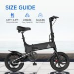 TST Folding Electric Bike, Electric Bicycle 18MPH, 500W Peak Motor, Max 18 Miles Range, 14" Pneumatic Tires, Ebike with Smart LED Screen, App Control, 3 Speed Gear, E Bike for Adults and Teens - Image 7