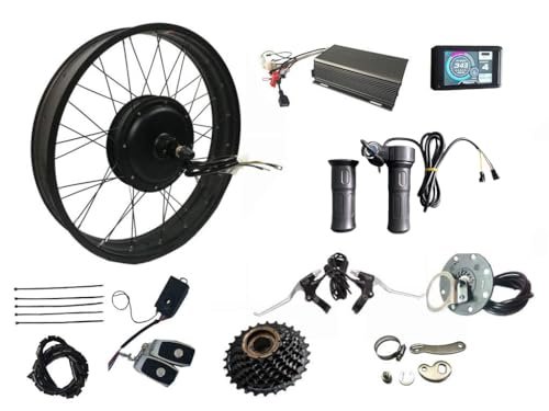 Version 1.0.0 3000W Rear Wheel Electric Fat Bike Conversion Kit, 72V 80A Sabvoton Programmable Controller, 7-Speed Flywheel, Torque Arm - Image 1