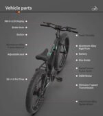 aostirmotor 500W Electric Bike for Adults 26"×4" Fat Tire Electric Bike 36V 13AH Removable Lithium Battery Adult Electric Bicycles, 28MPH E Bike for Adults, Shimano 7 Speed Electric Mountain Bike - Image 5