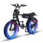 750W Moped Style Electric Bike for Adults, 20 * 4.0" Fat Tire & 624WH Removable Battery - Electric Dirt Bike, Up to 28MPH, 7 Speed Gear All-Terrain Ebike for Off-Road, Mountain, Snow (US Warehouse)