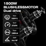 Electric Bike for Adults,1500W/750W,52V 21/19Ah 32-37MPH, 30-60Miles Range 26”Fat Tire Electric Bike Beach Snow Mountain Bike, Dual Hydraulic Disc Brakes Electric Bike Full Suspension - Image 2